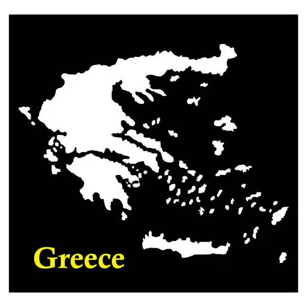 希腊国家地图图标矢量图解设计 — 图库矢量图片