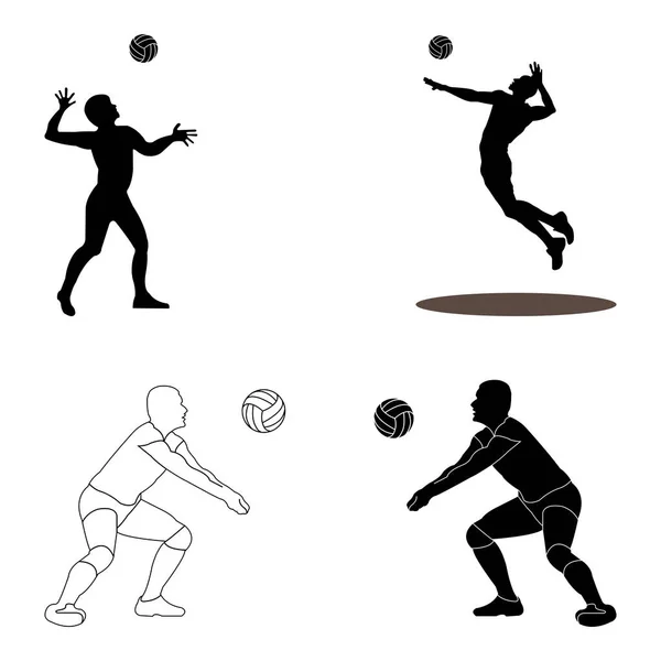Дизайн Векторной Иллюстрации Волейбола — стоковый вектор
