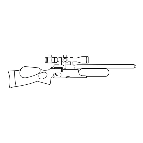 Desenho Ilustração Vetor Ícone Rifle —  Vetores de Stock