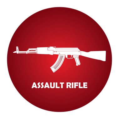 Saldırı tüfeği ikonu vektör çizimi tasarımı