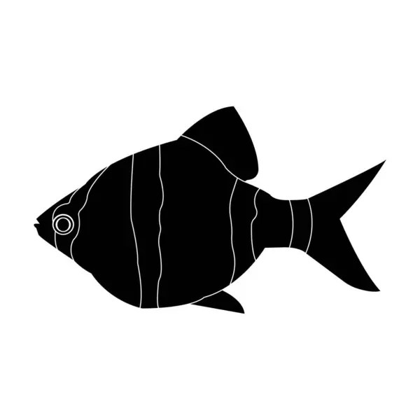 Balık Logosu Vektör Şablonu Tasarım Çizimi Arkaplan — Stok Vektör