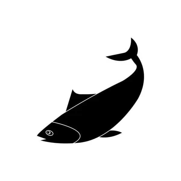 Ryba Logo Wektor Szablon Projekt Ilustracja Tło — Wektor stockowy
