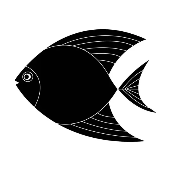 Ryba Logo Wektor Szablon Projekt Ilustracja Tło — Wektor stockowy
