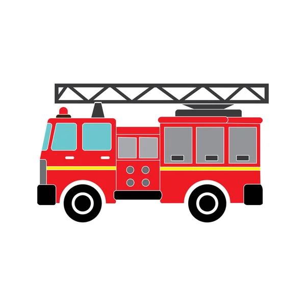 Brandweerwagens Pictogram Vector Illustratie Symbool Ontwerp — Stockvector