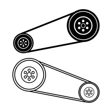 Motor kemeri simgesi vektör illüstrasyon tasarımı