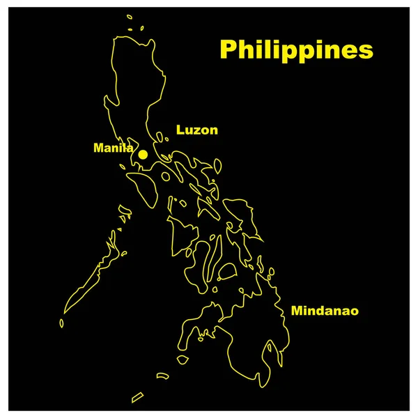 フィリピンの地図アイコンベクターイラストデザイン — ストックベクタ