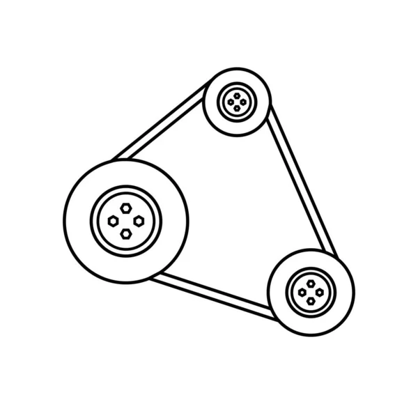 Motor Cinturón Icono Vector Ilustración Símbolo Diseño — Archivo Imágenes Vectoriales