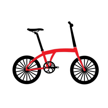 Katlanan bisiklet simgesi vektör illüstrasyon tasarımı