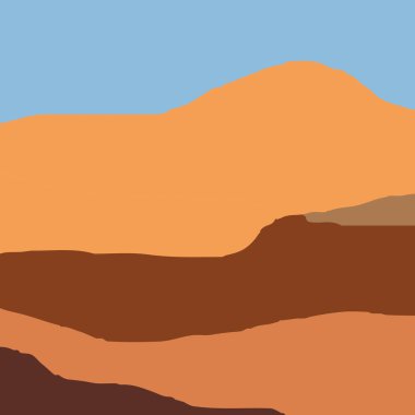 Çöl arkaplan vektör illüstrasyon şablonu tasarımı