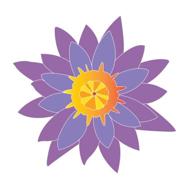 Lotus çiçeği ikonu vektör illüstrasyon sembolü tasarımı