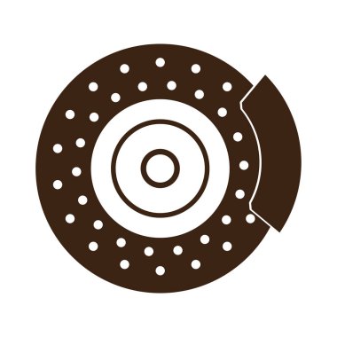 Disk fren ikonu vektör çizimi tasarımı