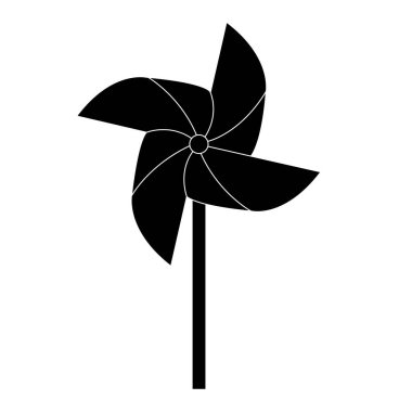 Kağıt yel değirmeni ikonu. vektör çizim şablonu.