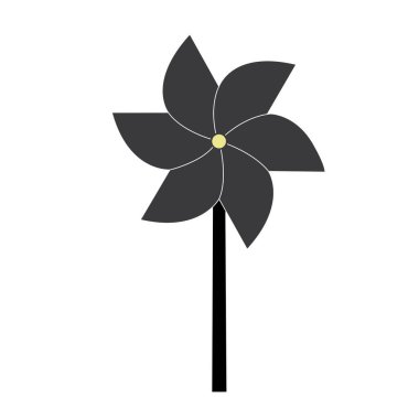 Kağıt yel değirmeni ikonu. vektör çizim şablonu.