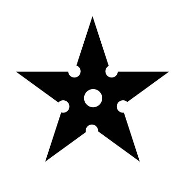 Shuriken ikon vektör illüstrasyon sembolü tasarımı