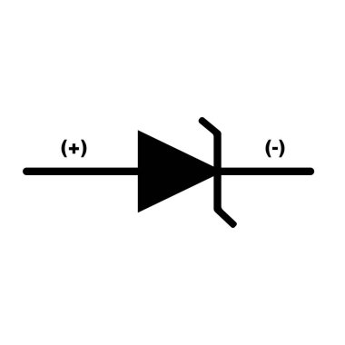 Diyot simgesi vektör illüstrasyon logo tasarımı