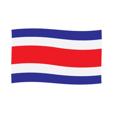 Kosta Rika bayrağı vektör illüstrasyon sembolü tasarımı