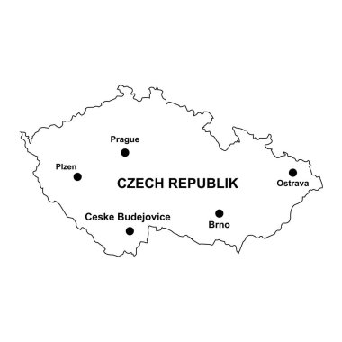 Çek harita simgesi vektör illüstrasyon tasarımı