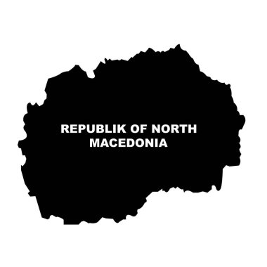Kuzey Macedonia ikon vektör çizimi cumhuriyeti haritası