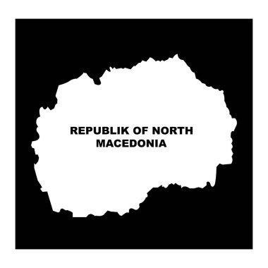 Kuzey Macedonia ikon vektör çizimi cumhuriyeti haritası