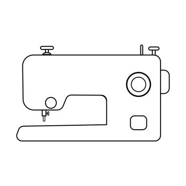 Dikiş makinesi logo vektör illüstrasyon tasarımı