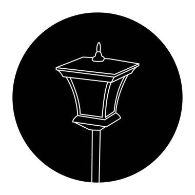 Bahçe lambası logo vektör çizimi tasarımı