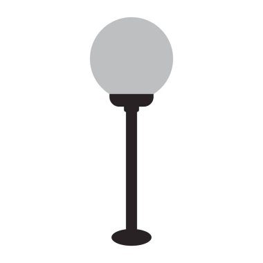 Bahçe lambası logo vektör çizimi tasarımı