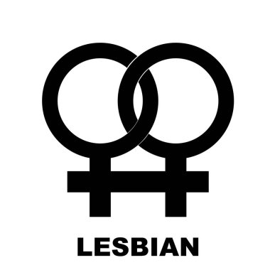 Cinsiyet simgesi veya sembol, vektör illüstrasyon logo şablonu