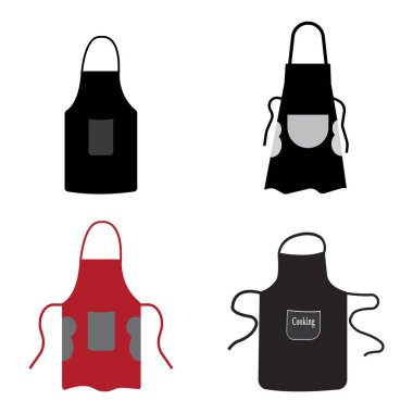 Önlük simgesi vektör çizimi tasarımı