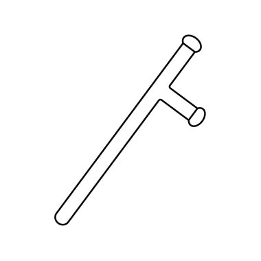 Polis Batonları simgesi, vektör illüstrasyon sembolü tasarımı