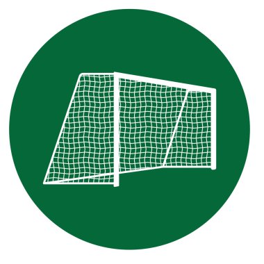 Futbol gol post ikon vektör illüstrasyon tasarımı