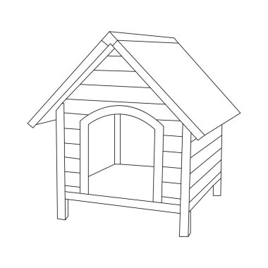 köpek evi ikon vektör çizimi tasarımı