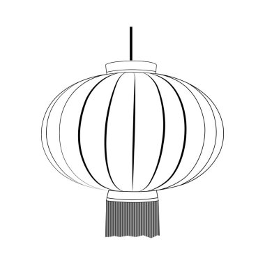 Çin Yeni Yıl Feneri vektör çizimi