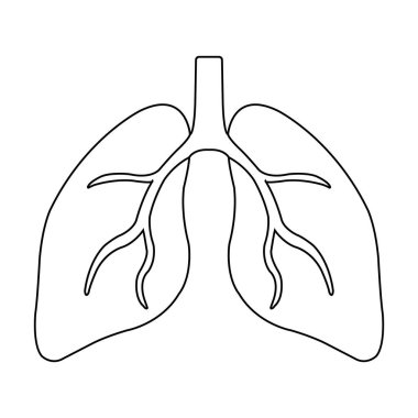 Akciğer ikonu vektör illüstrasyon tasarımı