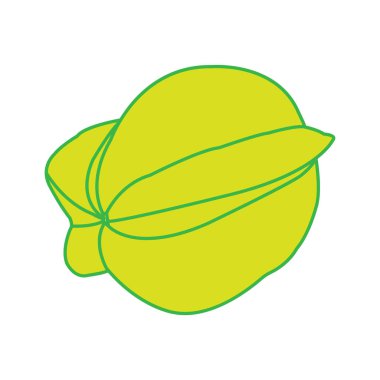 Yıldız meyve ikonu vektör çizimi tasarımı