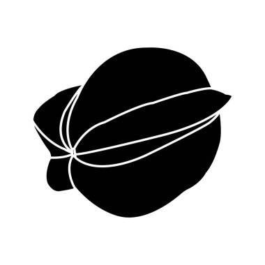 Yıldız meyve ikonu vektör çizimi tasarımı