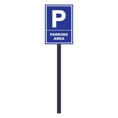 Park alanı trafik işareti simgesi, vektör illüstrasyon sembolü tasarımı
