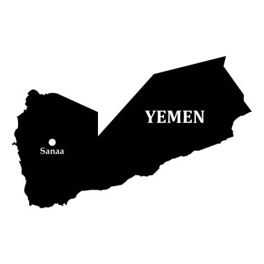 Yemen harita simgesi vektör illüstrasyon logo tasarımı