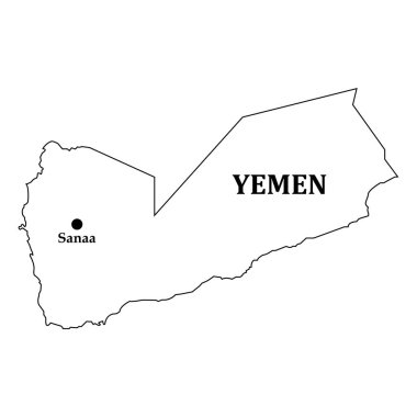 Yemen harita simgesi vektör illüstrasyon logo tasarımı