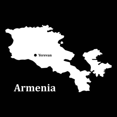 Ermenistan ülke haritası vektör illüstrasyon sembolü tasarımı