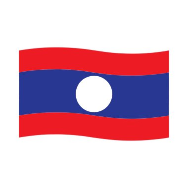Laos bayrağı logo vektör çizimi sembolü tasarımı