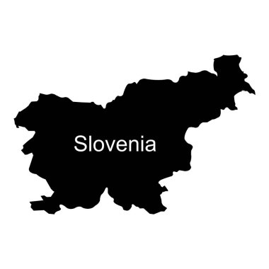 Slovenya ülke haritası simgesi vektör illüstrasyonu basit tasarım