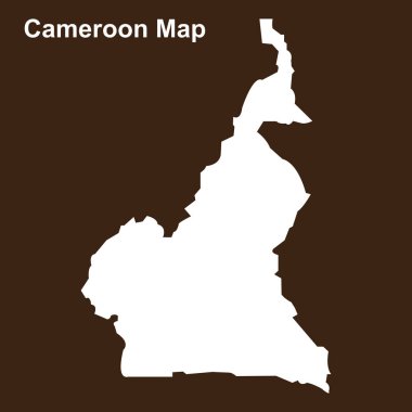 Kamerun haritası vektör illüstrasyon sembolü tasarımı