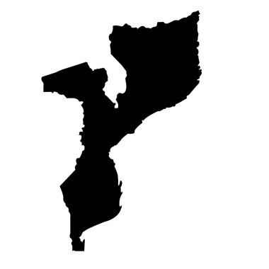 Mozambik harita simgesi vektör illüstrasyon tasarımı