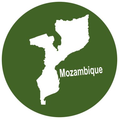 Mozambik harita simgesi vektör illüstrasyon tasarımı