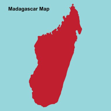 Madagaskar haritası simgesi vektör illüstrasyonu basit tasarım