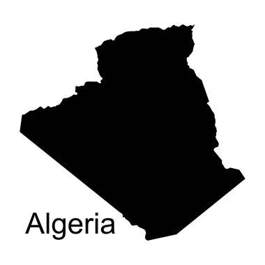 Cezayir ülke haritası vektör illüstrasyon sembolü tasarımı