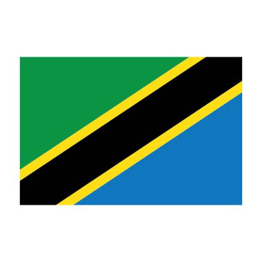 Tanzanya durum bayrağı vektör illüstrasyon sembolü tasarımı