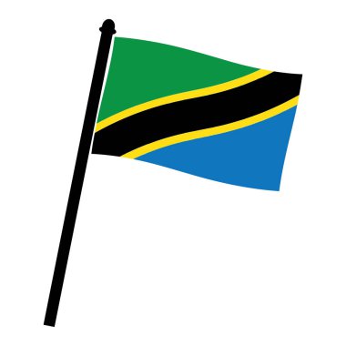 Tanzanya durum bayrağı vektör illüstrasyon sembolü tasarımı