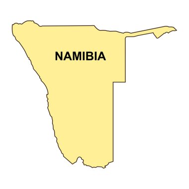 Namibya vektör çizim sembolü tasarımı haritası