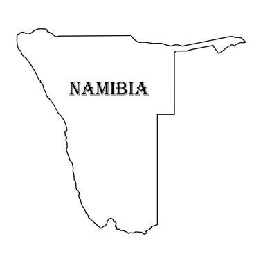 Namibya vektör çizim sembolü tasarımı haritası